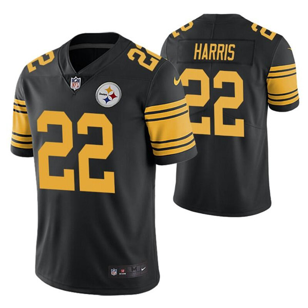 Men's Pittsburgh Steelers #22 Najee Harris 2021 Black Vapor Untouchable Limited Stitched Jersey